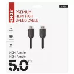 S10500 HDMI 2.0 vysokorýchlostný kábel A vidlica - A vidlica 5 m EMOS