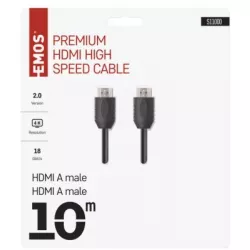 S11000 HDMI 2.0 vysokorýchlostný kábel A vidlica - A vidlica 10 m EMOS