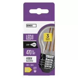 ZF1121 LED žiarovka Mini Globe 3,4W E27 neutrálna biela EMOS osvetlenie