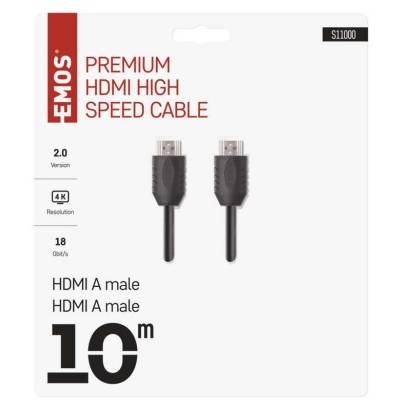 S11000 HDMI 2.0 vysokorýchlostný kábel A vidlica - A vidlica 10 m EMOS
