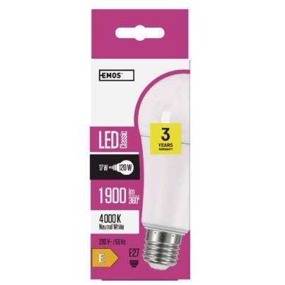 ZQ5174 LED žiarovka Classic A67 17W E27 neutrálna biela EMOS Lighting