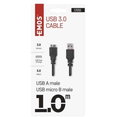S70203 USB kábel 3.0 A vidlica - micro B vidlica 1m EMOS