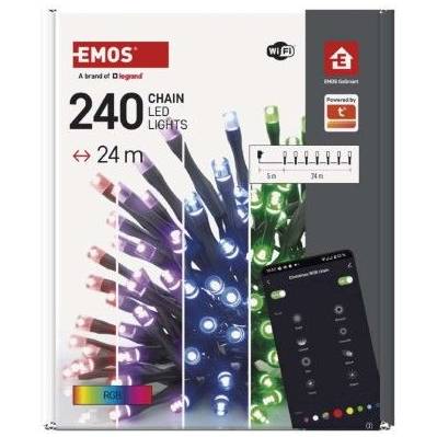 D4ZR04 GoSmart LED vianočná reťaz, 24 m, vonkajšia a vnútorná, RGB, programy, časovač, wifi EMOS Lighting