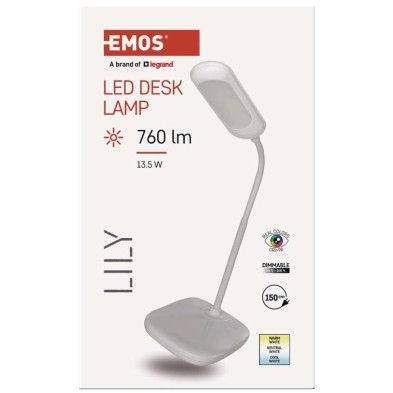 Z7629W LED stolová lampa LILY, biela EMOS
