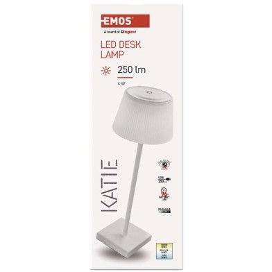 Z7630W LED stolová lampa KATIE, biela EMOS
