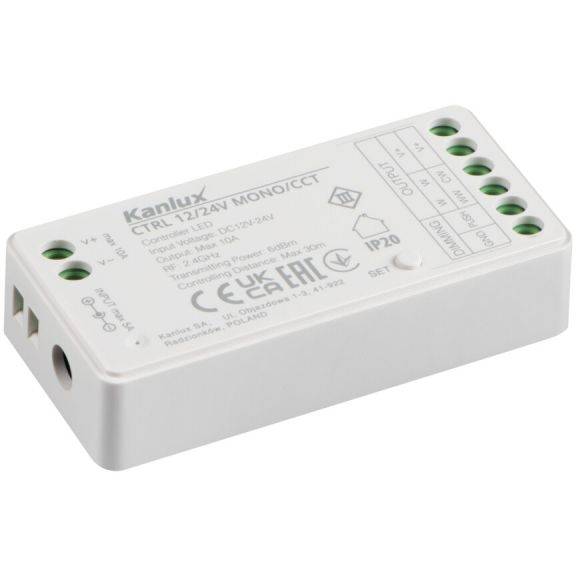 Kanlux CTRL 12/24V MONO/CCT regulátor LED pásu (starý kód 22142) 22147