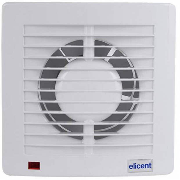 Elicent 2MU7096 Axiálny kúpeľňový ventilátor so spätnou klapkou E-STYLE 100 PRO