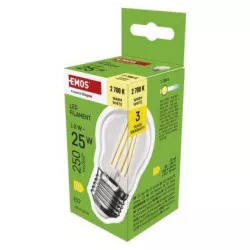 ZF6D02 LED žiarovka Filament Mini Globe / E27 / 1,8 W (25 W) / 250 lm / teplá biela