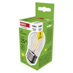 ZF6D03 LED žiarovka Filament Mini Globe / E27 / 1,8 W (25 W) / 250 lm / neutrálna biela